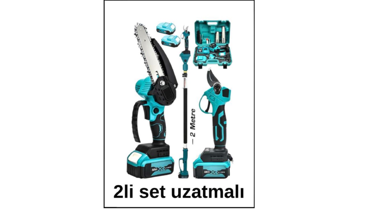 Akülü Budama Makinesi set